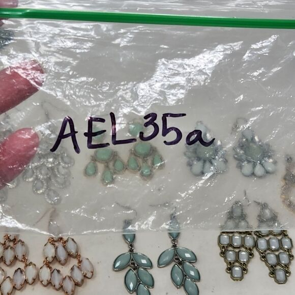 Pastel Rhinestone Drop Dangle Earring Lot AEL35a - Picture 10 of 10